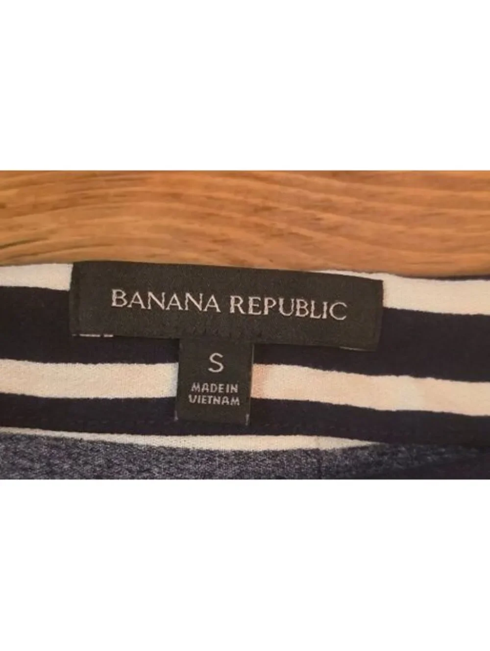 Banana Republic Striped Square Neck Blouse Puff Sleeve Button Back Small